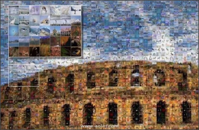 Create basic photo mosaic, set colorization, borders and transparency. You can control cell filling.