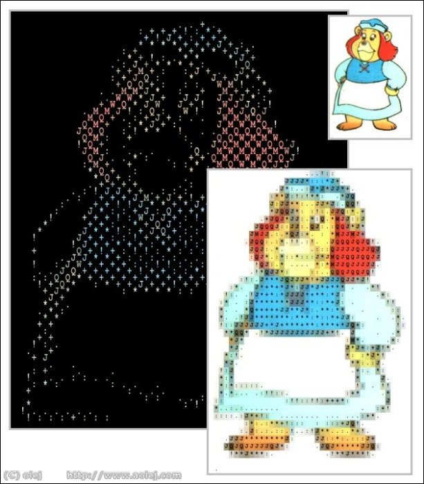 Render ASCII art to image or HTML. If you render to image, you can use some color enhancements.