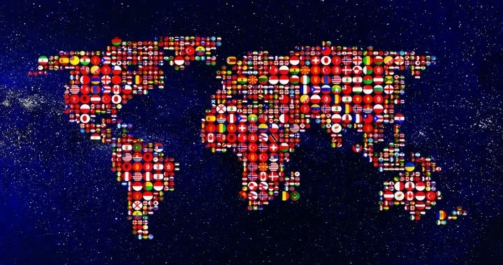 World map design graphics - Mosaic Creator