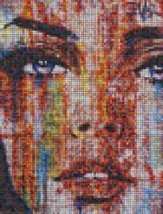 Mosaic Tile Design color woman art face - Mosaic Creator