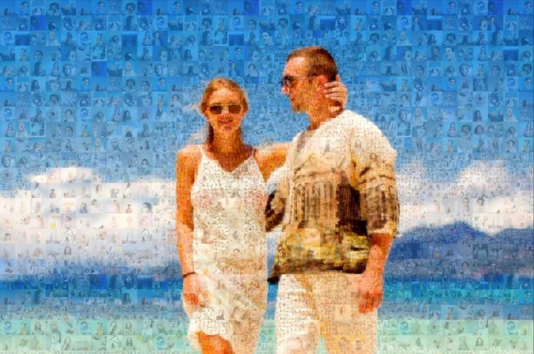 Create pictures within a picture easy - Photo mosaic of holiday picture