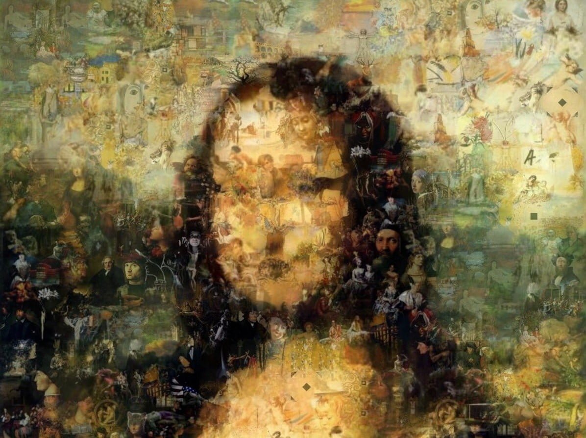 Mona Lisa Photo mosaic Ghost mosaic - Mosaic Creator