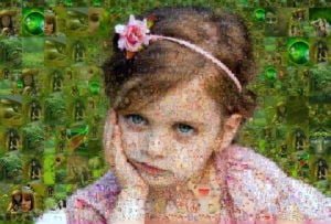 Photo mosaic software - Mosaic Creator - photo mosaic of the girl