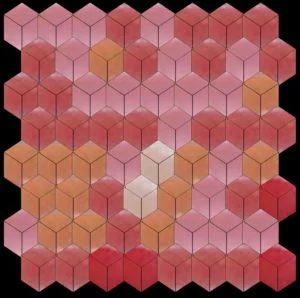 Tile mosaic pattern 3D cube - Mosaic Creator