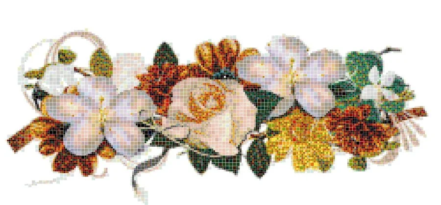 Tile mosaic with different tile size