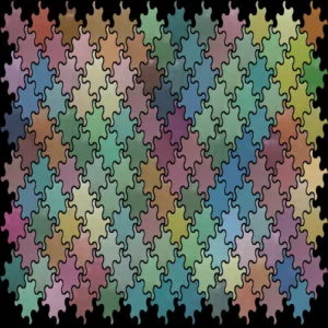 Tile mosaic pattern wave - Mosaic Creator