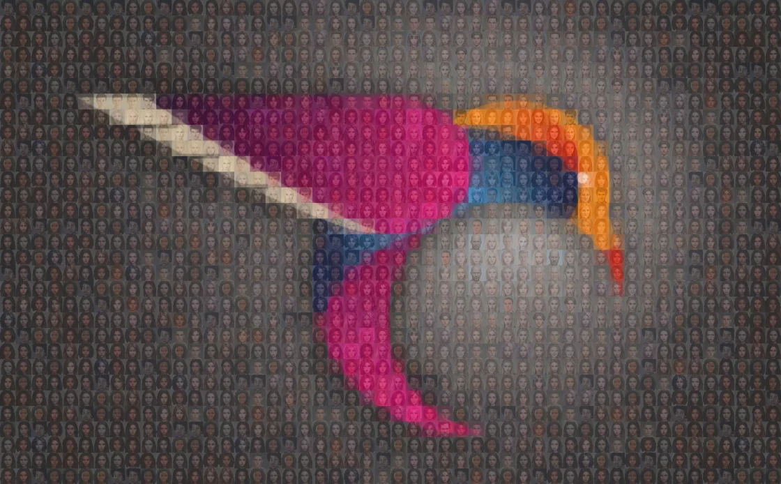 Create Photo mosaic from company logo - square tiles Create Photo mosaic from company logo - square tiles