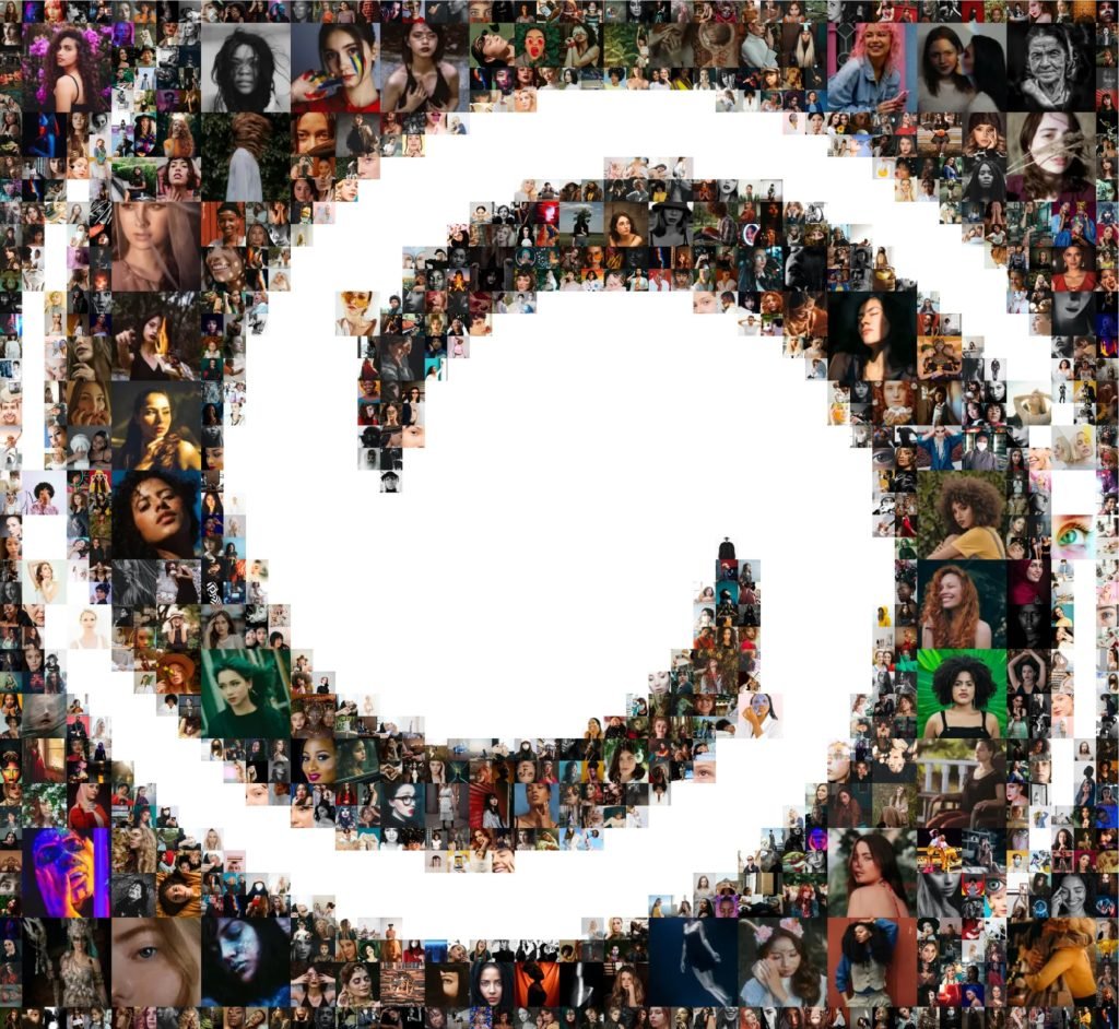 Mosaic Maker - twirl mask collage with adaptive image size