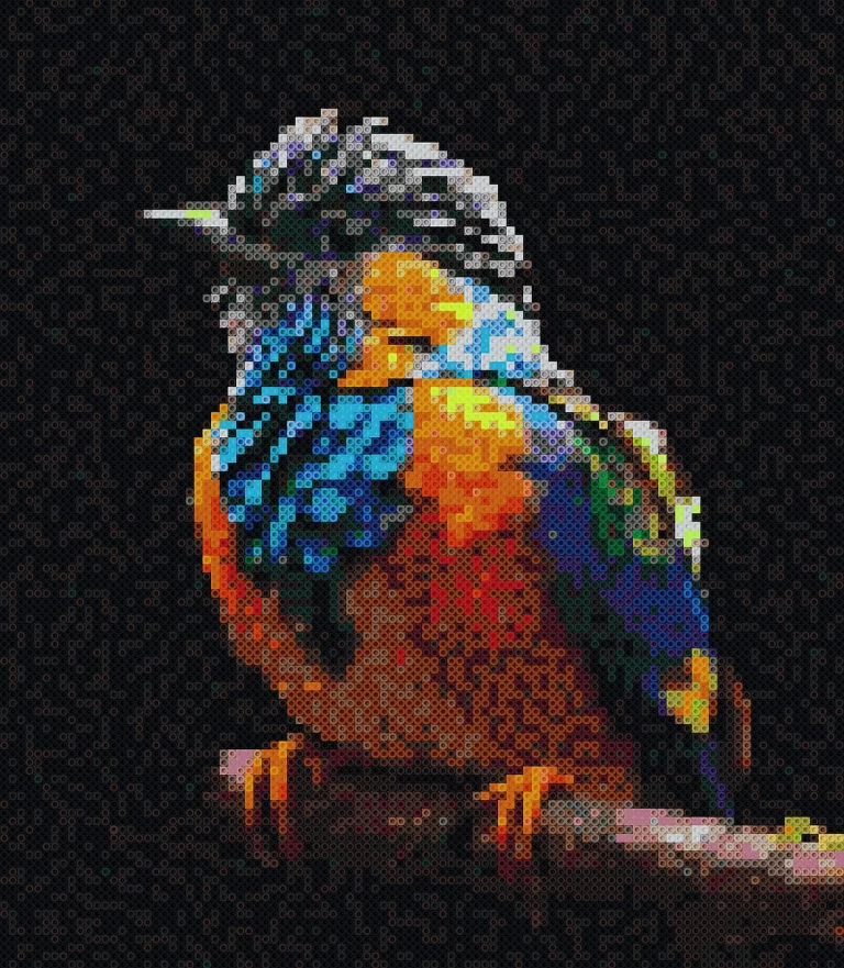 Tile mosaic from plastic fuse beads created with Mosaic Creator