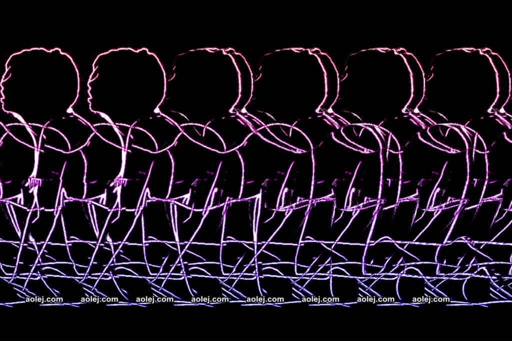 Mapped texture stereogram - silhouette of a woman - aolej.com