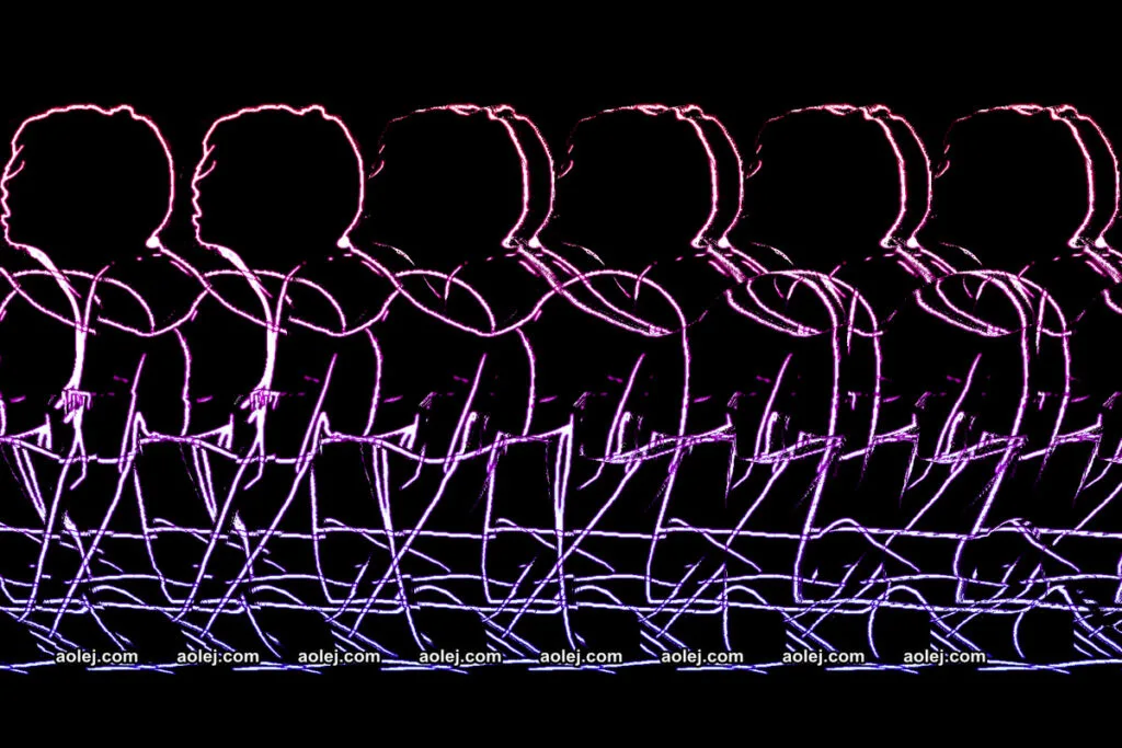 Mapped texture stereogram - silhouette of a woman - aolej.com