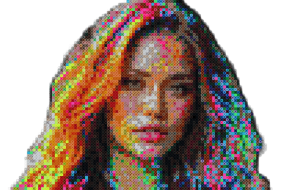 Color fuse beads - Woman psychedelic Nabbi Photo Pearl fuse beads mosaic