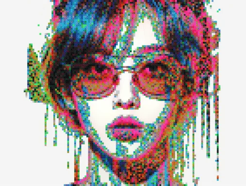 Mosaic fuse beads art created with Mosaic Creator, Nabbi beads used