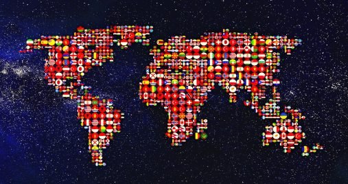 World map design graphics - Mosaic Creator